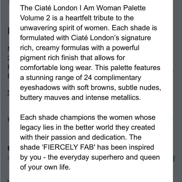 Ciaté London I Am Woman Palette Volume 2 Eyeshadow 24 Shades NWT - Picture 9 of 11